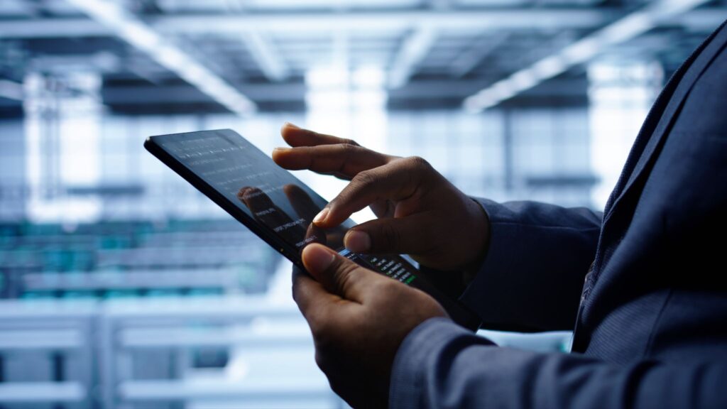 A BYOD system being used for rostering.