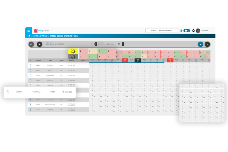 Time and Attendance Screenshot