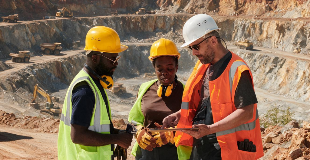 How Mining Contractors and Service Providers Can Gain Better Workforce Visibility 1 Supervisor coordinating a contractor team before a mining-site shift.
