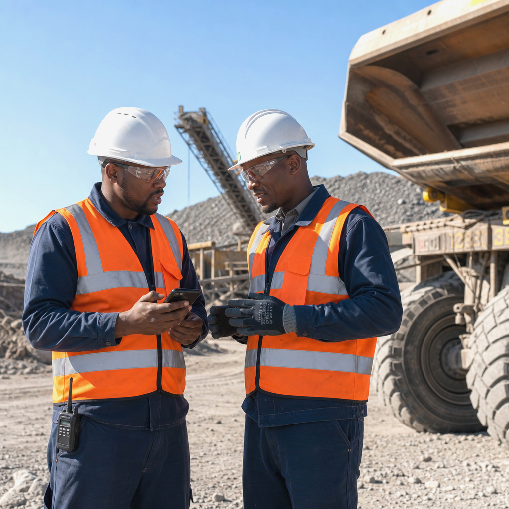 An industrial mining setting two contractors disc 20260902 090117