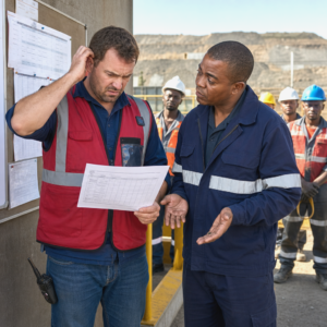 Mining surface operation. A frustrated supervisor
